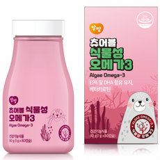 Efant 孩童Omega-3素食咀嚼錠, 1罐, 80顆