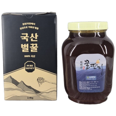 지리산 산청벌꿀 국산 자연 사양벌꿀 박스포장, 국산 자연 아카시아꿀 2.4kg, 1개