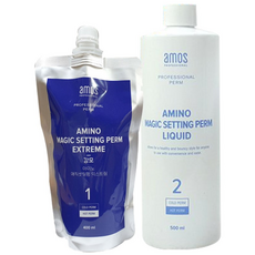 아모스 아미노 매직 셋팅펌 익스트림 (강모)400ml+리퀴드 500ml, 400ml, 1개