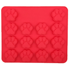DingDong Pet 寵物零食腳掌造型模具, 紅色, 1個