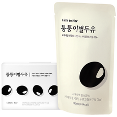 퉁퉁이별두유 임산부 선물 서목태 약콩 콩물 두유 무가당 국산 검은콩, 20개, 190ml