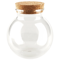 미미네아쿠아 원형 마리모 키우기 유리병, 1개