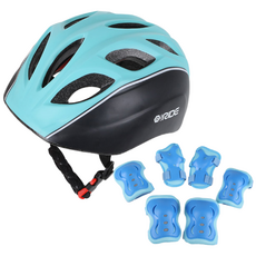 RE13+RE14 아동용 보호대+헬멧/인라인/자전거/킥보드/어린이, 헬멧:블랙스카이, 1개