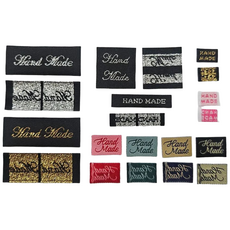 리본빌 핸드메이드 라벨 10종, 50개, 정사각형(은사)