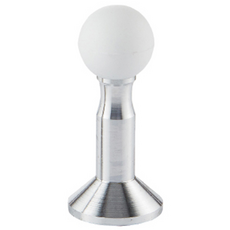 [철물공장] 방문 도어 일자스토퍼 충격방지 50mm YJ, 실버+화이트, 1개