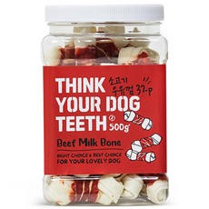띵크유어도그티 강아지 딩고껌 대용량, 소고기맛, 500g, 1개