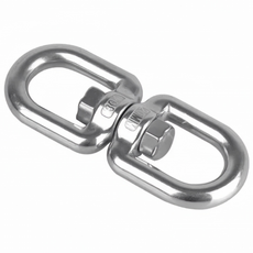 스텐 더블 슈벨 SUS304 꼬임방지 요리도리 요리조리 회전 고리 개고리, 5mm (3/16인치), 1개