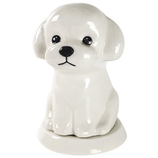 Hosuceramic 寵物陶瓷骨灰罈 貴賓犬 白色 p1, 1個