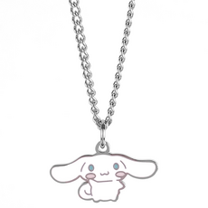 MX KIDS 써지컬스틸 미아방지 목걸이 225K 프렌즈 유아동 키즈 체인 이름 각인 어린이, 1개, C-화이트