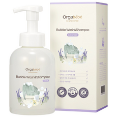 오가베베 버블 아기 바디워시&샴푸 라벤더 신생아 유아 올인원, 500ml, 1개