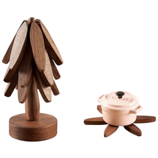 뚱보 인테리어 트리 원목 냄비받침, 1개, 호두 트리냄비받침