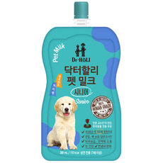 닥터할리 강아지 노견 저지방 펫밀크 우유 락토프리 간식, 닥터할리펫밀크 시니어, 200ml, 5개 닥터할리펫밀크 시니어, 200ml, 5개