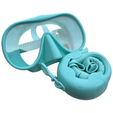 [안전 강화유리]대디웨어 스노쿨링마스크 접이식 폴더블 휴대용 물놀이세트 성인 유아 어린이 초등, 퓨어민트