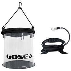 GOSEA 원형 투명 두레박 물고기 살림통 갯바위 물통