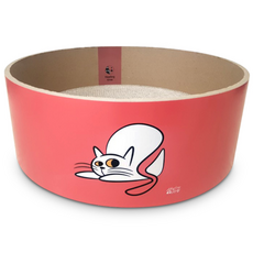 HEALING TIME BTOB 貓用 Galggali 圓形貓抓板, 1個, 紅色(NH-2163)