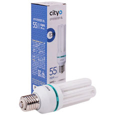 씨티 삼파장 55W E39 주광/전구, 전구색, 1개