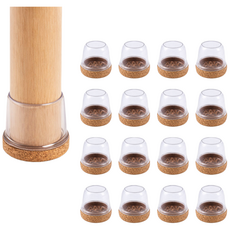 리플랜 미끄럼방지 의자 발커버, 16개, 브라운