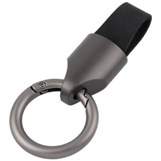 진루이 JK 고급 스웨이드 가죽 자동차 키홀더, B타입, 블랙