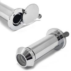 도어 현관문 외시경 12mm 문두께 50-80mm 실버 커버형 보안 도어뷰 렌즈 외부 확인, 1개