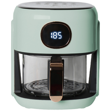 유로파크 내열 글라스 바스켓 디지털 에어프라이어 4리터, 민트, EU-040H