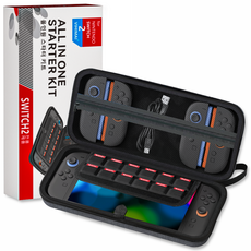 [Vihimai] 닌텐도 스위치2 OLED 전용 올인원 케이스 휴대용 하드 파우치, 1개, 회색, N-S2