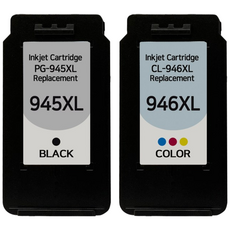 호환 캐논 PG-945XL CL-946XL 대용량 블랙 컬러 MG3090 MG2490 MG3095W TS3490 TR4690 프린터 재생 잉크, 1개, 검정 컬러 묶음 대용량 잉크카트리지