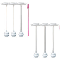 하이비 추달린 교체용 빨대 꼭지 3p + 추 빨대 3p + 세척솔 세트 4개월이상, 2세트