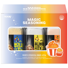 아이엠소스 매직시즈닝-3종 뿌리셔 체다치즈 허니버터시즈닝, 1박스, 210g
