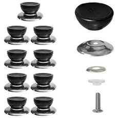 살림모아 4중 냄비뚜껑 손잡이, 10개, 블랙