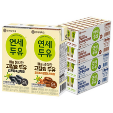 [연세] 뼈를생각한 고칼슘두유 진득찰 180mlX96팩(검은콩48팩+호두&아몬드48팩), 180ml, 96개