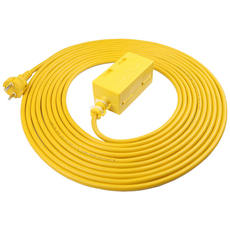 IT 산업 캠핑 현장 리드연장선 멀티탭 2구, 1개, 18m, 엘로우