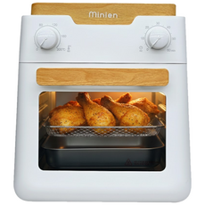 미니엔 오븐형 에어프라이어 12L 대용량 1210E 크림화이트 4종 풀세트 구성, 크림 화이트