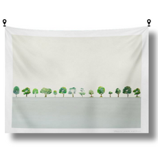 해룸 대형 패브릭 포스터 두꺼비집 가리개 페브릭 태피스트리 가림천 아트 행잉 초대형, 36.초록 나무들