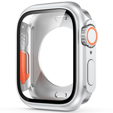 티지피 애플워치 호환 울트라 풀커버 일체형 케이스 360도 보호, 실버