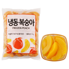 [딜라잇가든]냉동 복숭아(슬라이스) 1kg, 1개