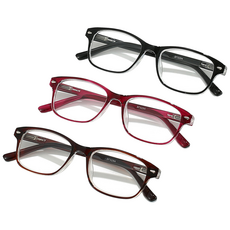 시니어 중년에 단순 독서용 남.여공용 라운드프레임 패션안경테 초경량 노안 안경테 3컬러, 1개, 블랙