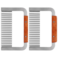 [2개 묶음](물결 무늬칼 G타입 1P+1P) 원목 손잡이 웨이브 감자칼 모양칼 묵칼 피클웨이브칼 피클칼 야채웨이브칼, 2개, 브라운