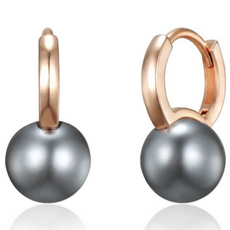 [엘르주얼리] 14K GF 베이직 진주 원터치 링 귀걸이 ELGPEE569