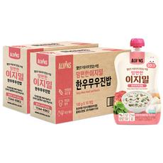 엘빈즈 이지밀 맘편한 파우치 이유식 10개월 이상, 20개, 한우무우진밥