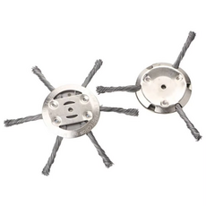 광휘몰 철사 예초기날 와이어 브러쉬 스틸 제초기 트리머 잔디 다기능 원형 잡초 잔디깍는기계 이끼제거, 철사 예초기 브러쉬 3홀, 1개