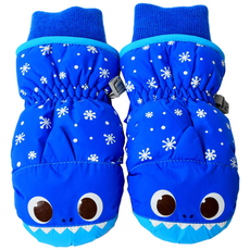 아빠상어 멋있는 눈꽃 입체 엄지 방한장갑