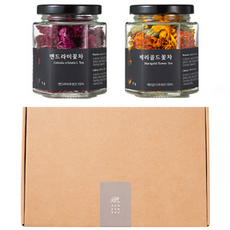 Chaeon 花茶禮盒+提袋, 1組, 金盞花茶 11g+雞冠花茶 5g