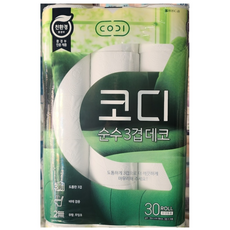 코디 순수 3겹데코 화장지, 30m, 30롤, 2개