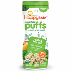 해피베이비 슈퍼푸드 퍼프 어린이 씨리얼 60g, 사과 & 브로콜리(Apple & Broccoli), 1개