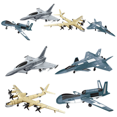 4D 전투기 밀리터리 프라모델 만들기 4종, 1세트