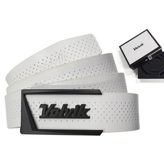 볼빅 시그니처 남성 골프벨트 가죽 남자허리띠 골프악세사리, 화이트, 1개