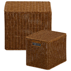 house recipe. PP藤編 Ver 2 高款 2件組, 1套, 棕色