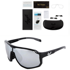 소다몬 RETRON RT3301 시리즈 편광 변색 스포츠 선글라스 전용케이스 클리너 도수클립 코패드, [1] RT3301-C01 실버편광, 1개