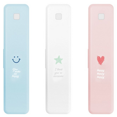 유아 휴대용 무선 어린이집 유치원 칫솔살균기 건전지, 핑크, 하트