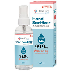 소확행몰 헬케어 의약외품 뿌리는 손소독제 세니타이저 스프레이, 100ml, 1개